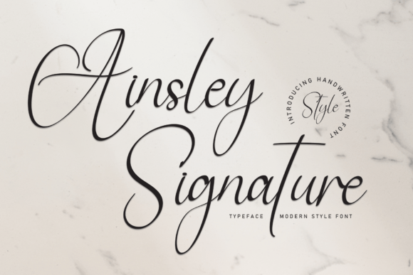 Ainsley Signature Font for Creative Projects
