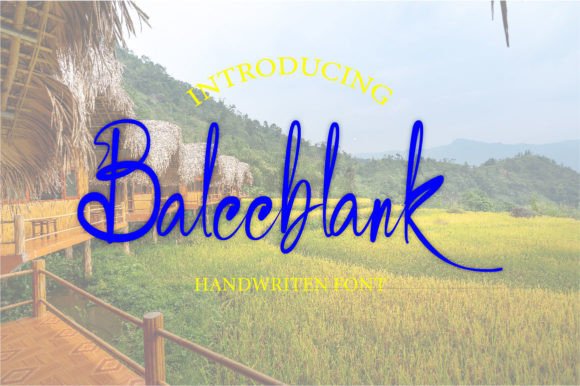 Baleeblank: A Modern Script Font for Editorial Design