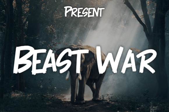 Beast War: A Bold Script Typeface for Campaign Impact