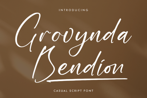 Grovynda Bendion: A Casual Script Font for Modern Editorial Design