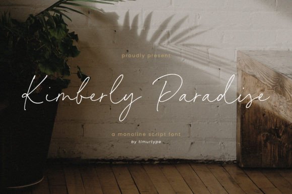 Kimberly Paradise Font: A Handwritten Script for Branding