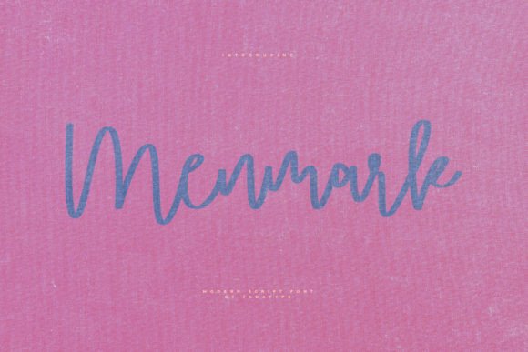Menmark: A Modern Script Typeface for Editorial Design