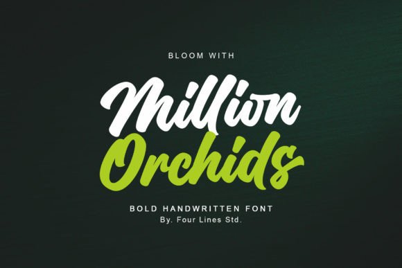 Million Orchids Font for Handmade Branding